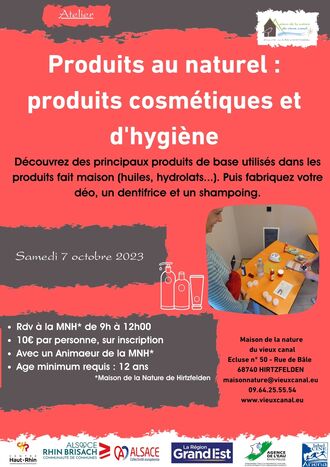 Produits au naturel : produits cosmétiques et d'hygiène