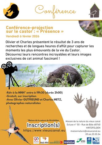 Conférence-projection sur le castor : « Présence »