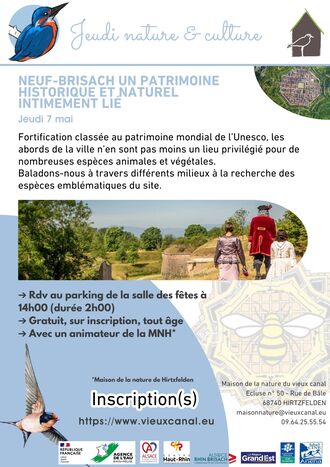 Jeudi nature et culture: Neuf-Brisach un patrimoine historique et naturel intimement lié