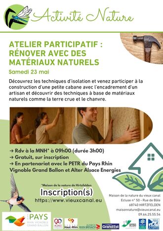 Atelier participatif : rénover avec des matériaux naturels