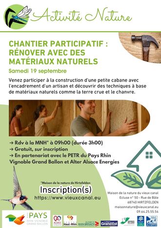 Atelier participatif : rénover avec des matériaux naturels