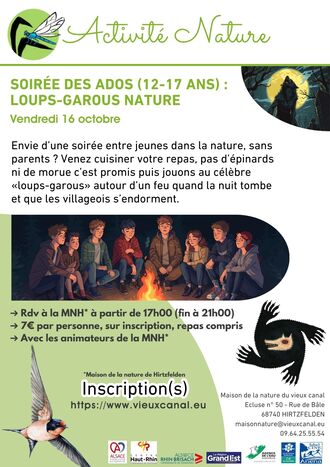 Soirée des ados (12-17 ans) : Les loups garous du vieux canal