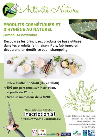 Produits cosmétiques et d'hygiène au naturel