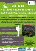 Les jeudis « balade nature et culture » Neuf-Brisach: Un patrimoine culturel et naturel remarquable