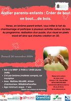 Atelier parents-enfants : Créer de bout en bout....de bois