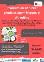 Produits au naturel : produits cosmétiques et d'hygiène