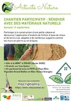 CHANTIER PARTICIPATIF : RÉNOVER AVEC DES  MATÉRIAUX NATURELS