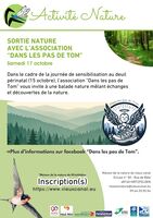 SORTIE NATURE AVEC L'ASSOCIATION DANS LES PAS DE TOM