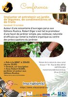Conférence : Implanter et entretenir un jardin de légumes, de condimentaires et de fruits